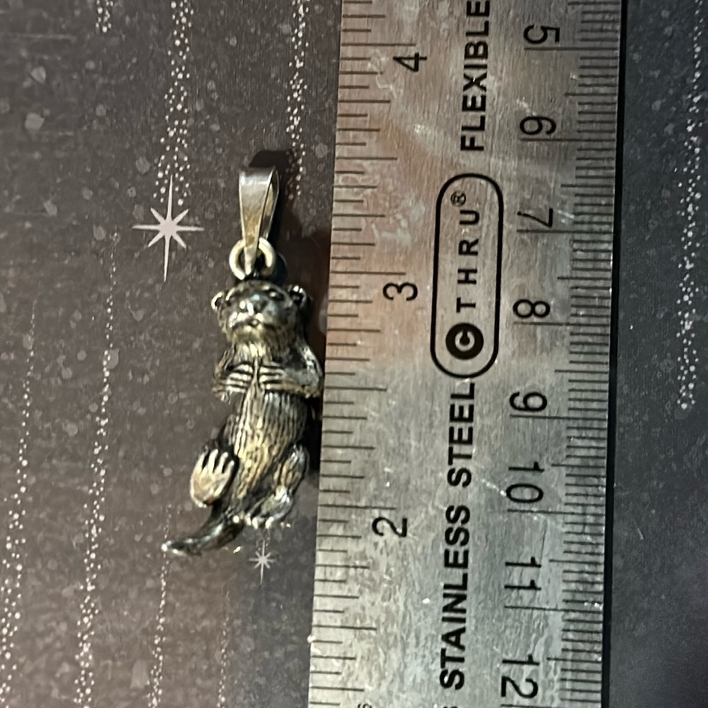 .925 Otter Sterling Silver Jewelry Charm